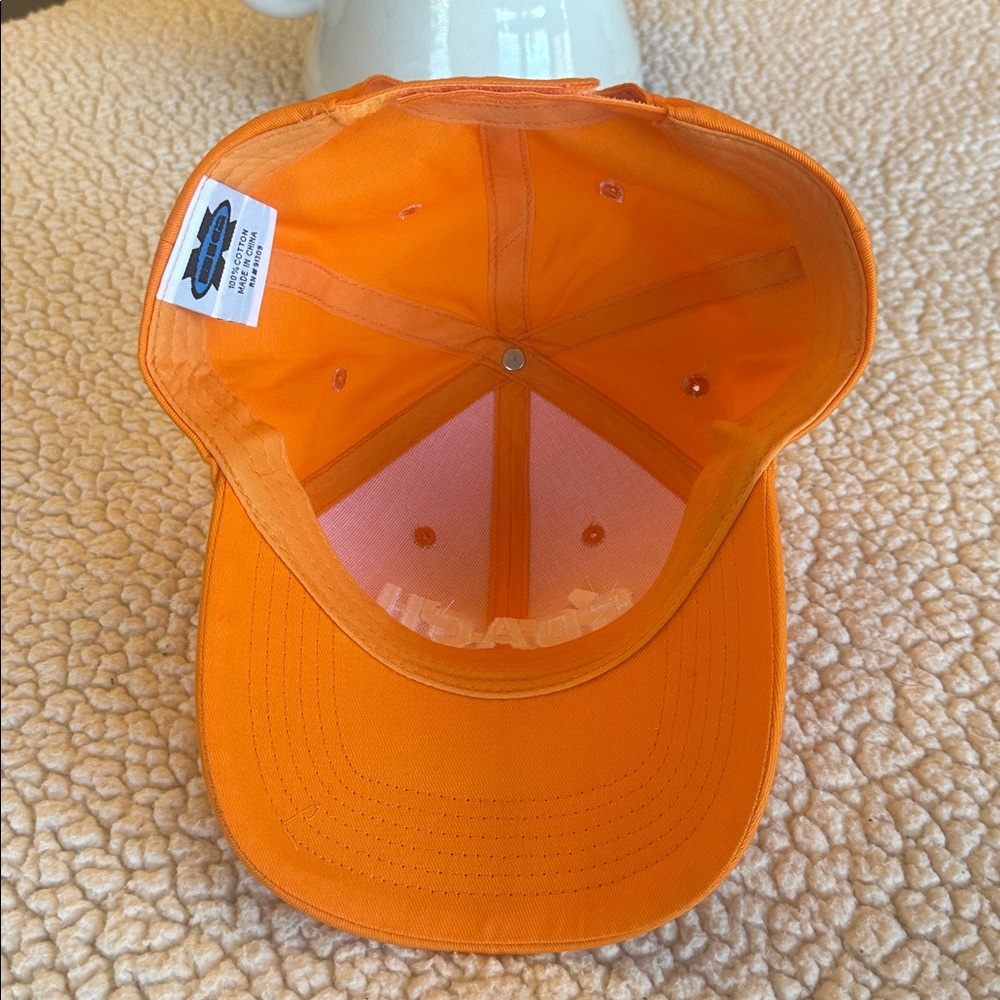 🌺 NWOT Embroidered Orange Coach Cap - Picture 6 of 8